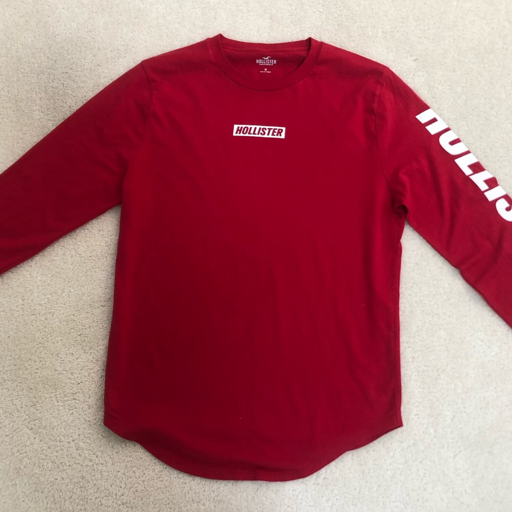 Hollister Red Long Sleeve T-Shirt